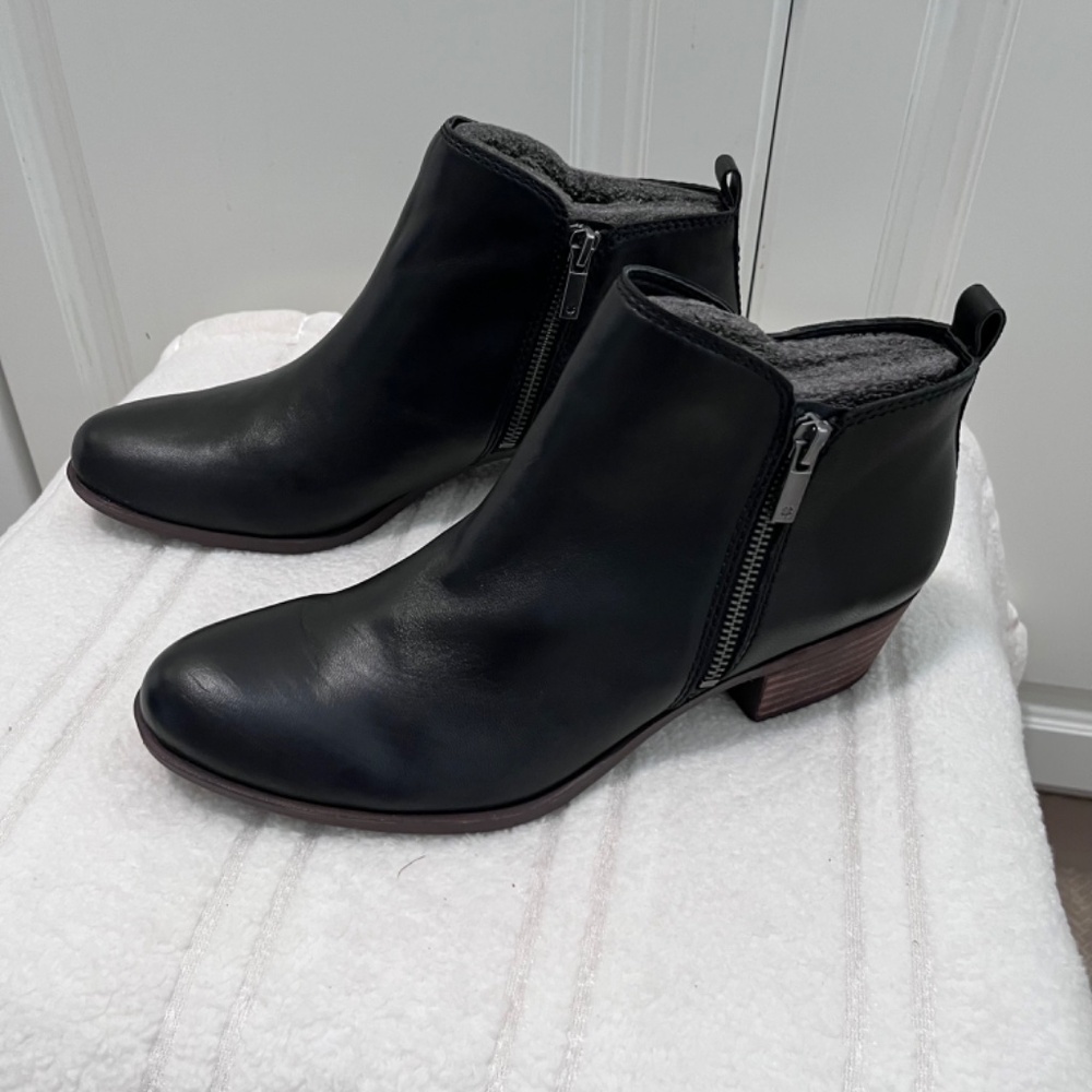 NWOT Lucky Brand" Basel" Leather Ankle Booties/Size 9.5 - Picture 4 of 6